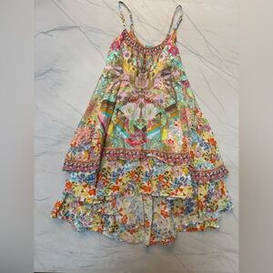 Camilla Kids Round Neck High Low Tiered Dress